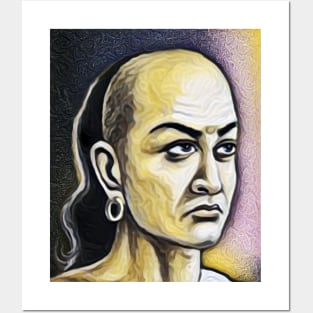 Chanakya Yellow Portrait | Chanakya Artwork 9 Posters and Art